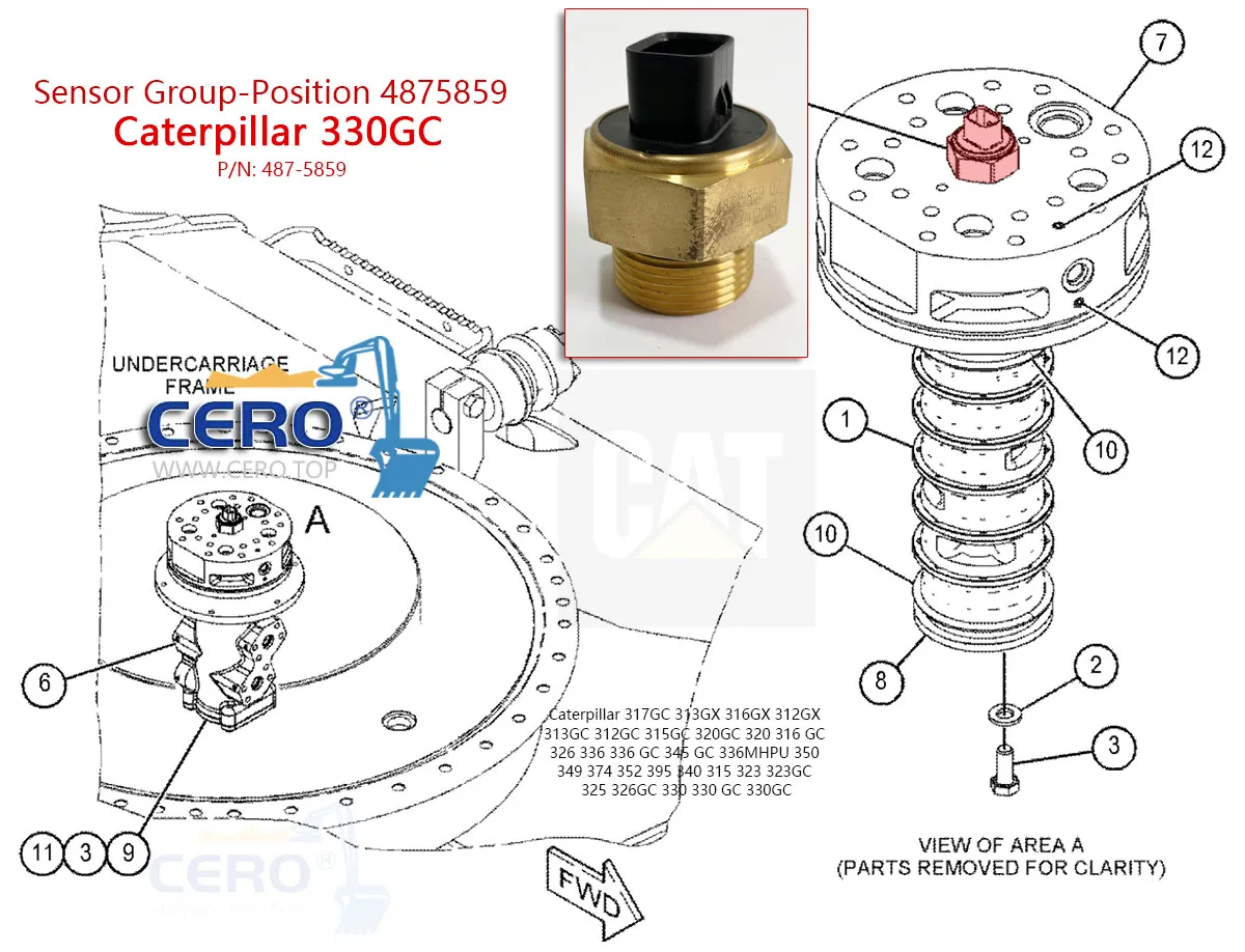 487-5859 SENSOR GP-POSITION 4875859 Caterpillar CENTER JOINT SENSOR