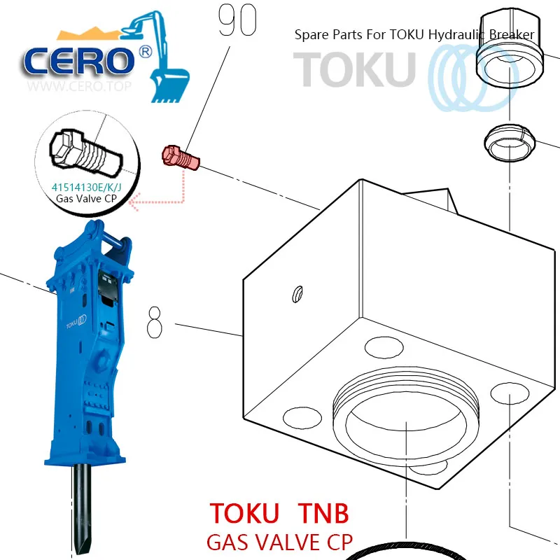 Gas Valve CP TOKU TNB 41514130E 41514130J 41514130K