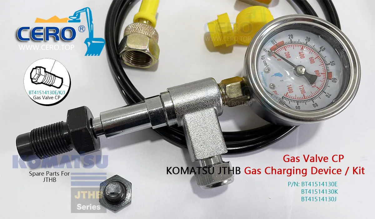 Gas Charging Device Kit KOMATSU JTHB BT41514130K Gas Valve CP