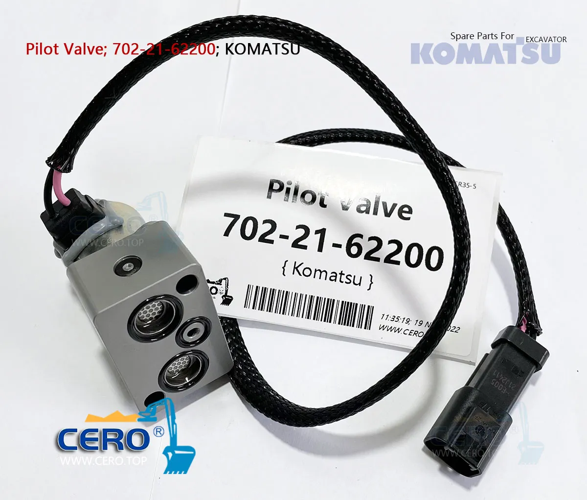 702-21-62200 Pilot Valve 7022162200 KOMATSU PC200-8