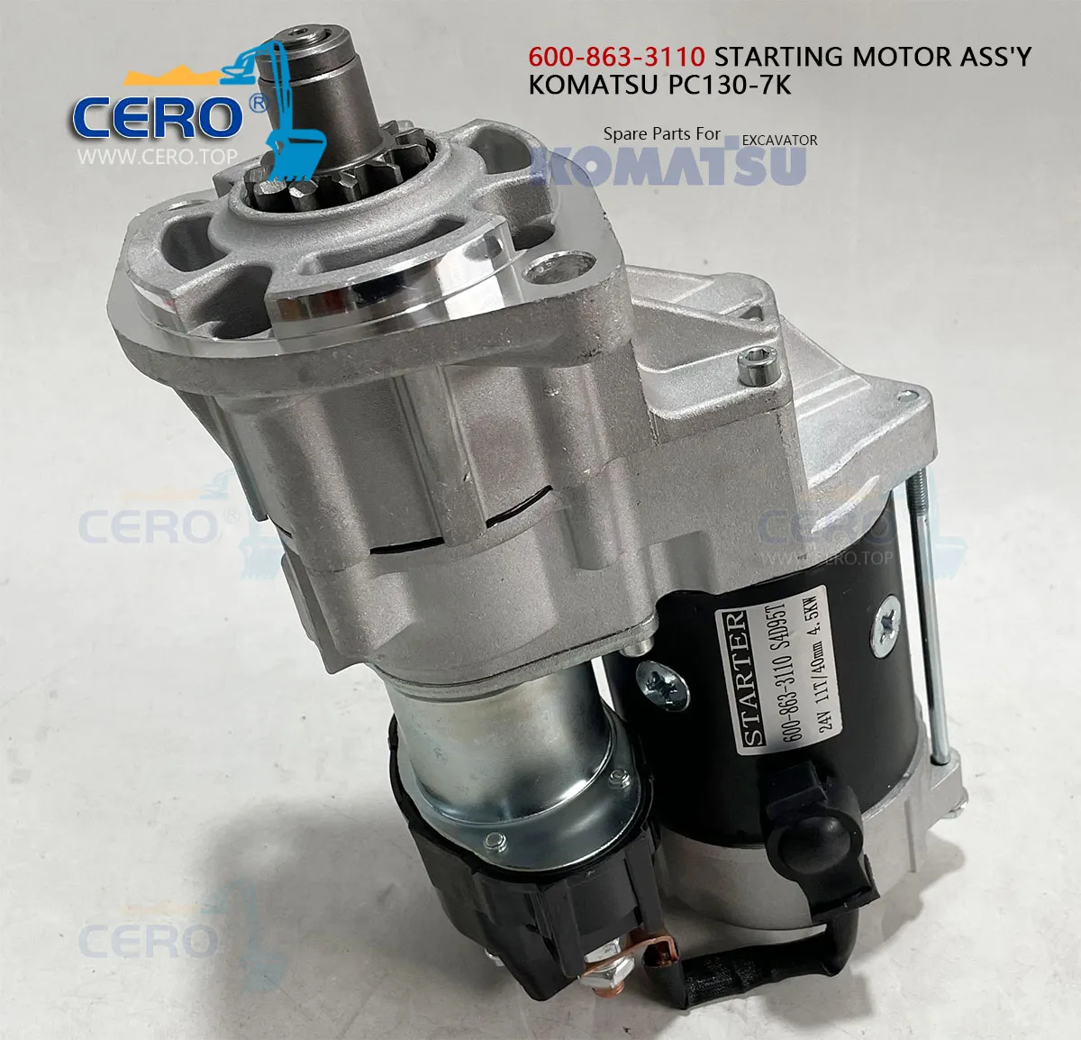 600-863-3110 STARTING MOTOR KOMATSU PC130-7K Starter Motor