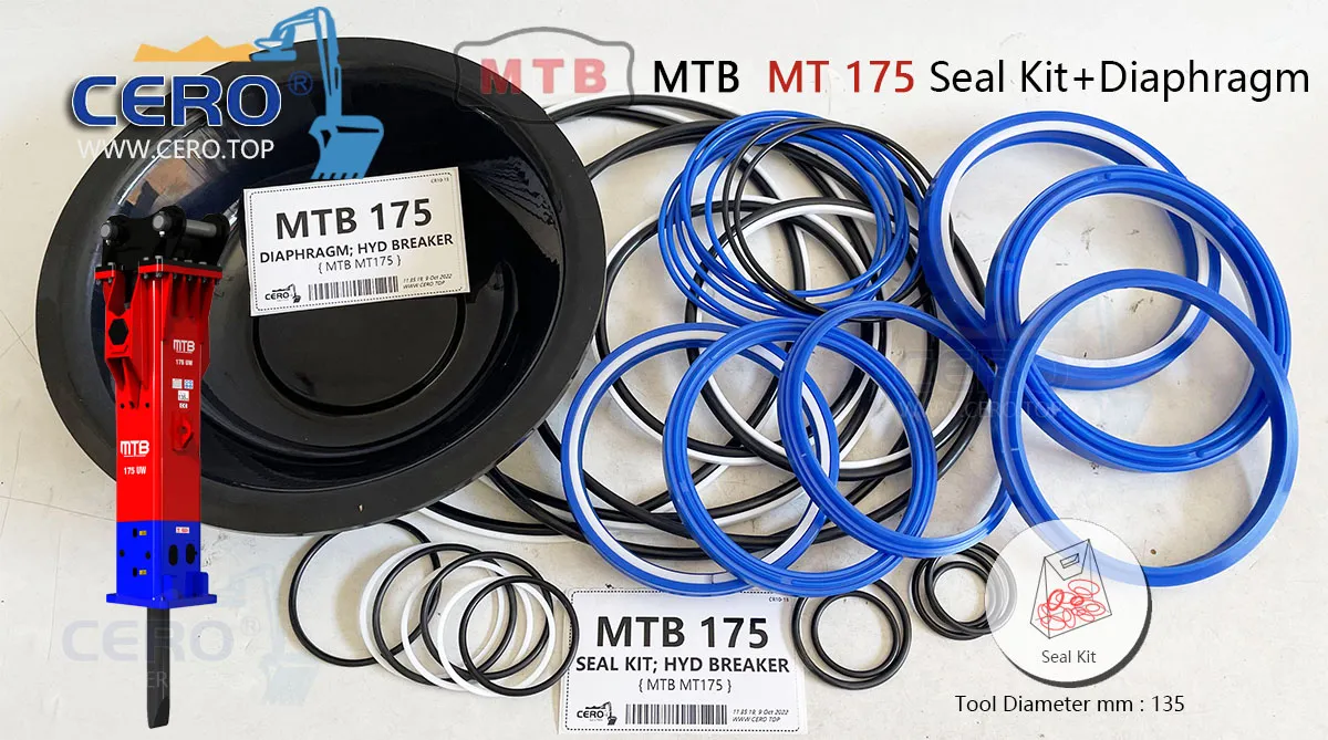 MTB 175 BREAKER SEAL KIT DIAPHRAGM MTB175 MTB-175 MT 175