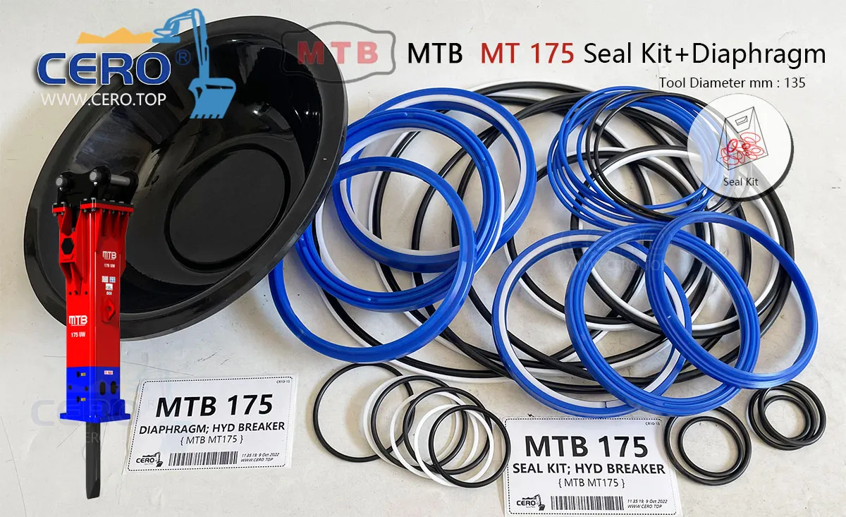 MTB 175 BREAKER SEAL KIT DIAPHRAGM MTB175 MTB-175 MT 175