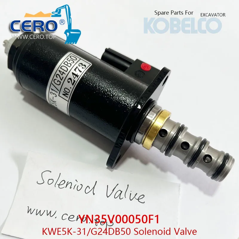 YN35V00050F1 KWE5K-31 G24DB50 Válvula solenoide Kobelco SK200-8