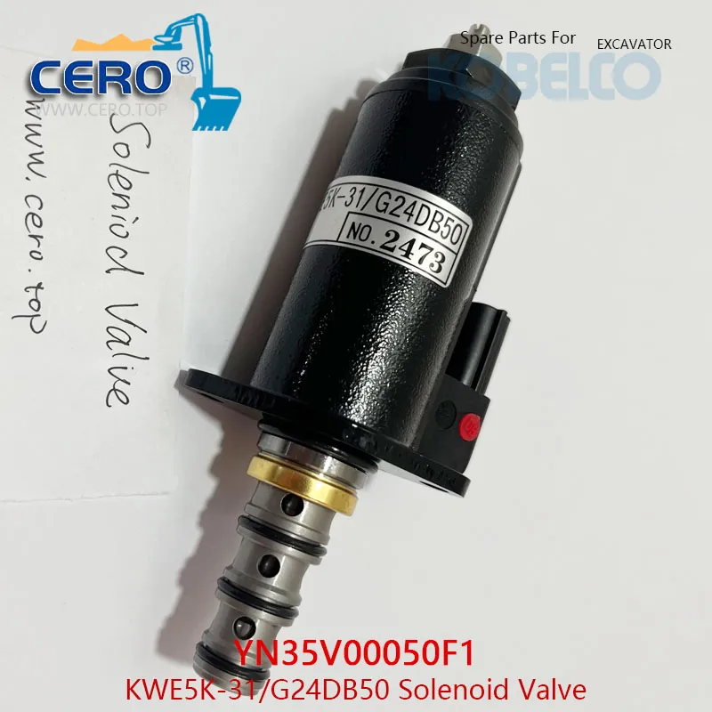 YN35V00050F1 KWE5K-31 G24DB50 Válvula solenoide Kobelco SK200-8