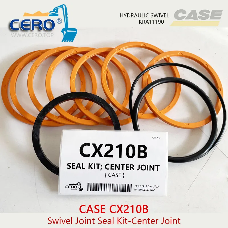 CASE CX210B Center Joint Seal Kit KRA11190 Swivel Joint ROI Seal Kit