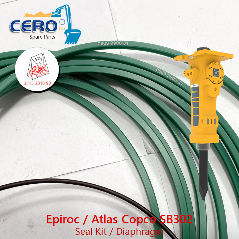 Epiroc Atlas Copco SB302 SB 302 SB-302 DIAPHRAGM 3315235000 MEMBRANE 3315301890 SEAL KIT