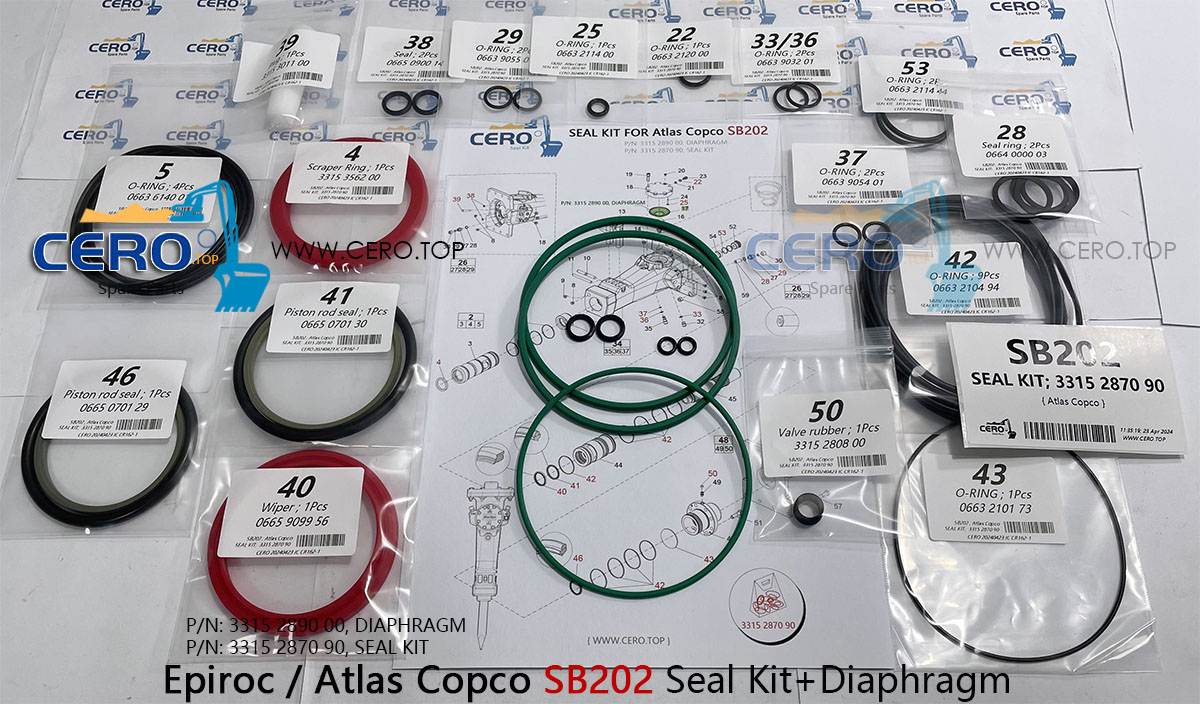 Epiroc Atlas Copco SB202 DIAPHRAGM 3315 2890 00 CFW MB119-2