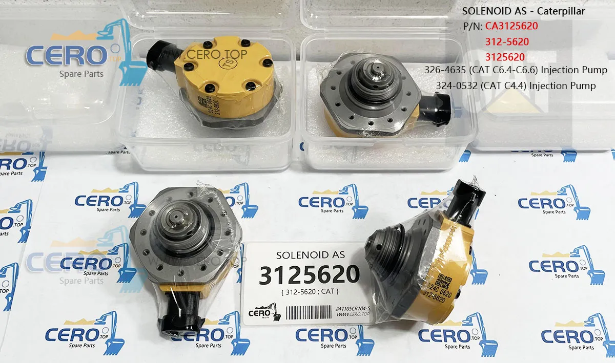 3125620 312-5620 SOLENOID VALVE Caterpillar 324-0532 CAT C4.4 PUMP FUEL ...