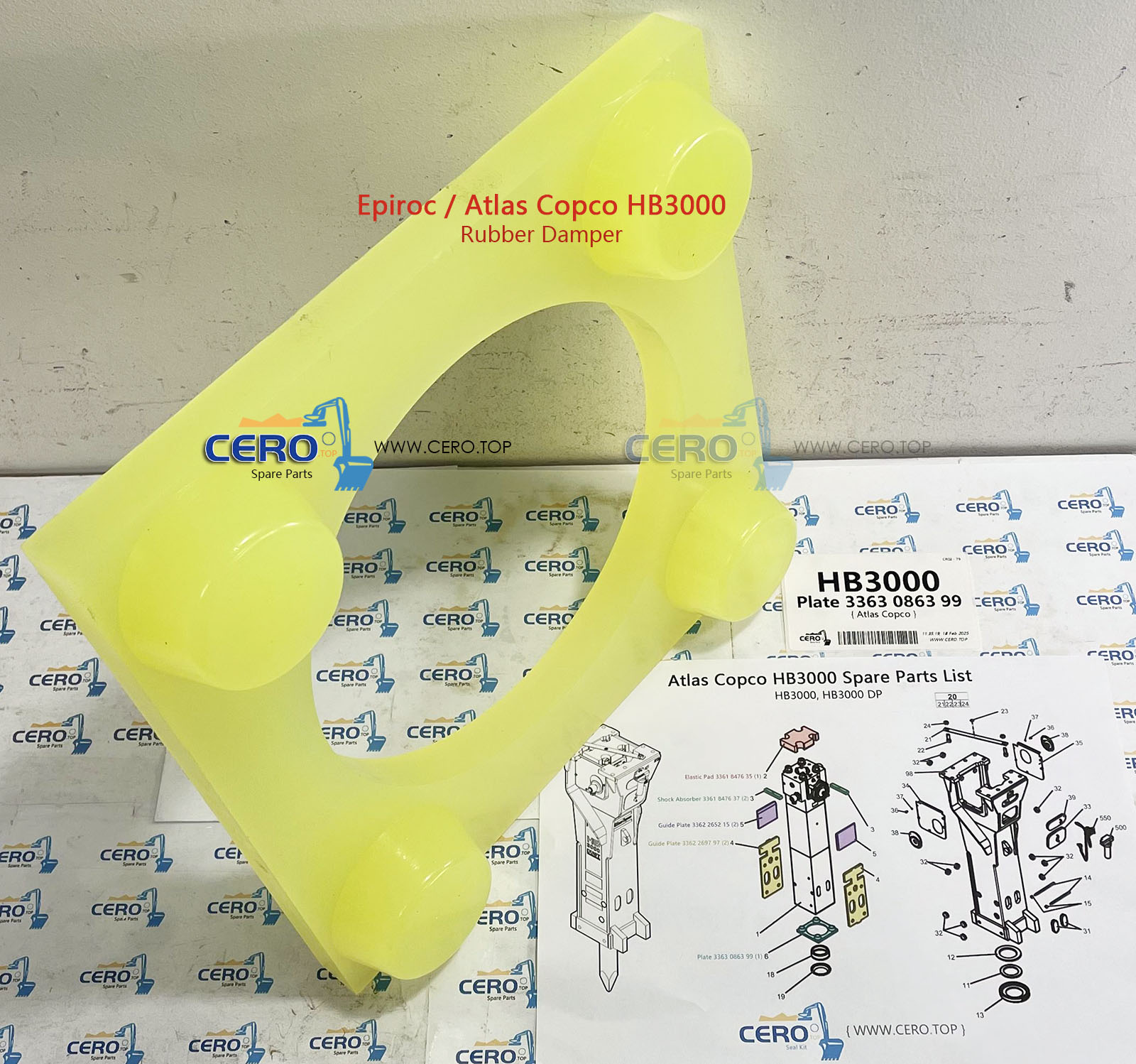 Epiroc Atlas Copco HB3000 HB3100 Rubber Damper 3361847635