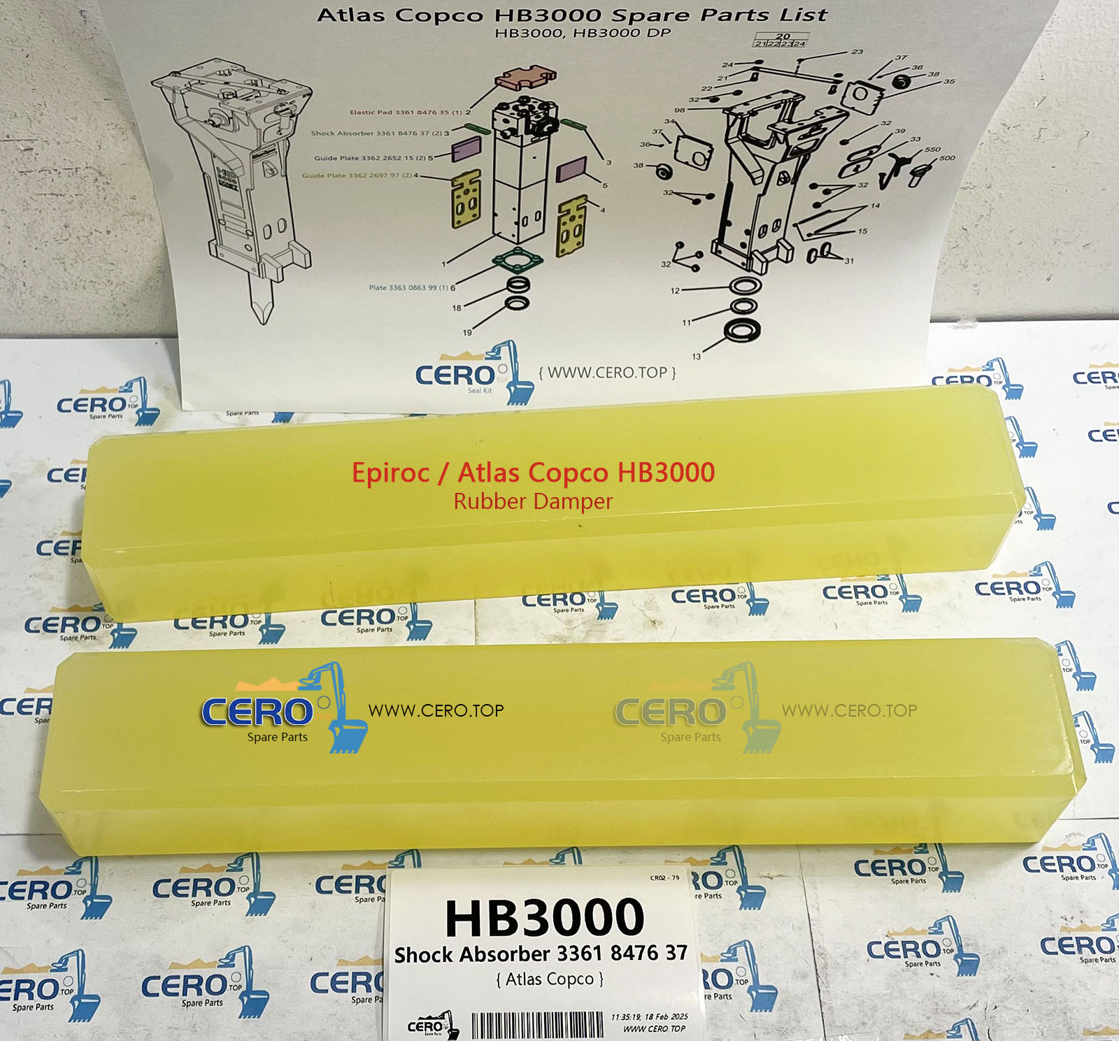3361 8476 35 Elastic pad 3361847635 Atlas Copco HB3000