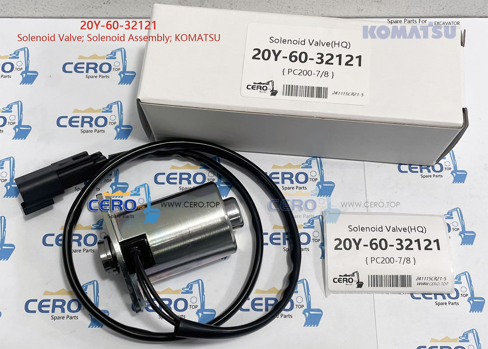 20Y-60-32121 电磁阀20Y6032121 Komatsu 20Y-60-32120 209-60-77250