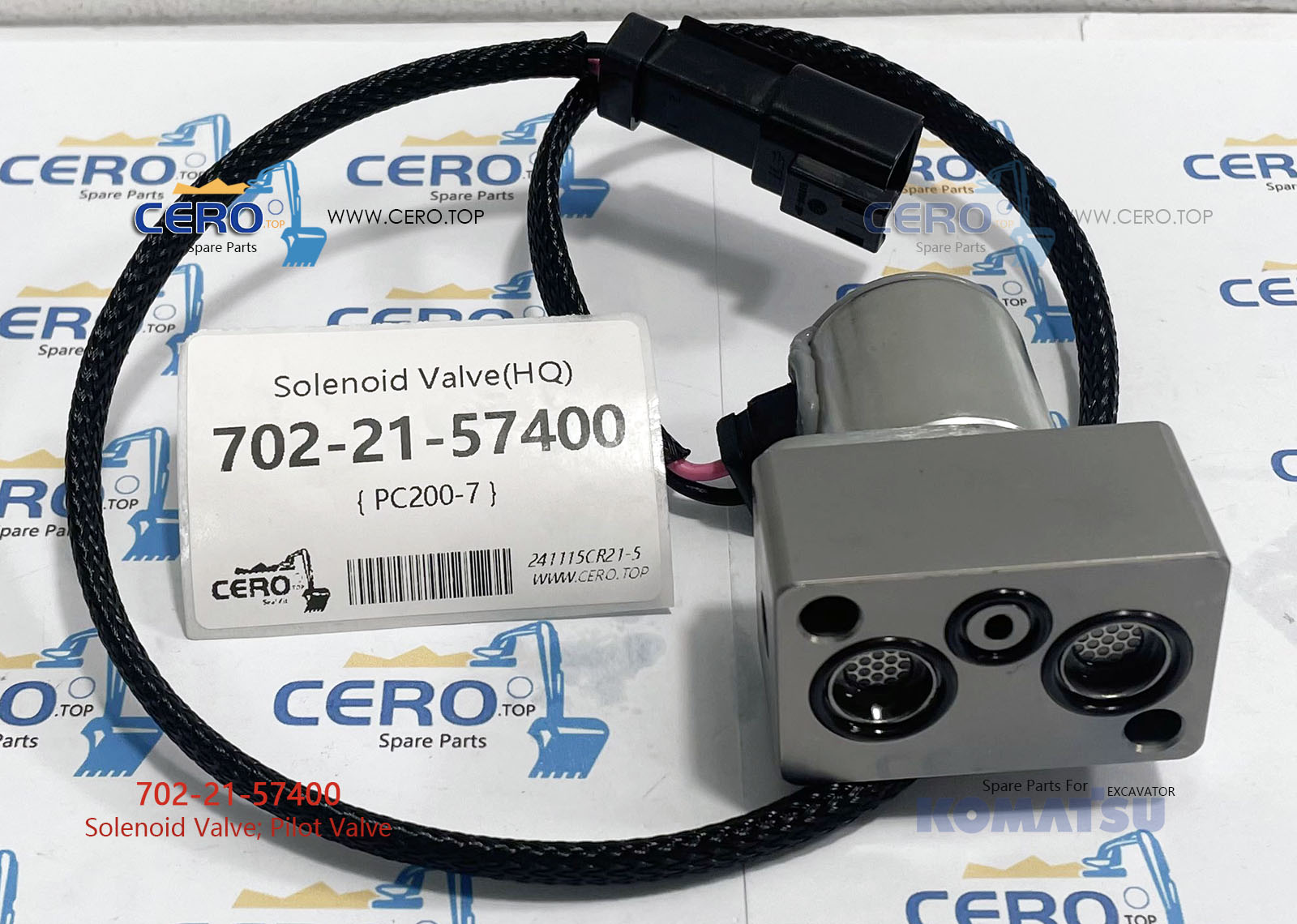 702-21-57400 Solenoid Valve 7022157400 Pilot Valve Komatsu 702-21