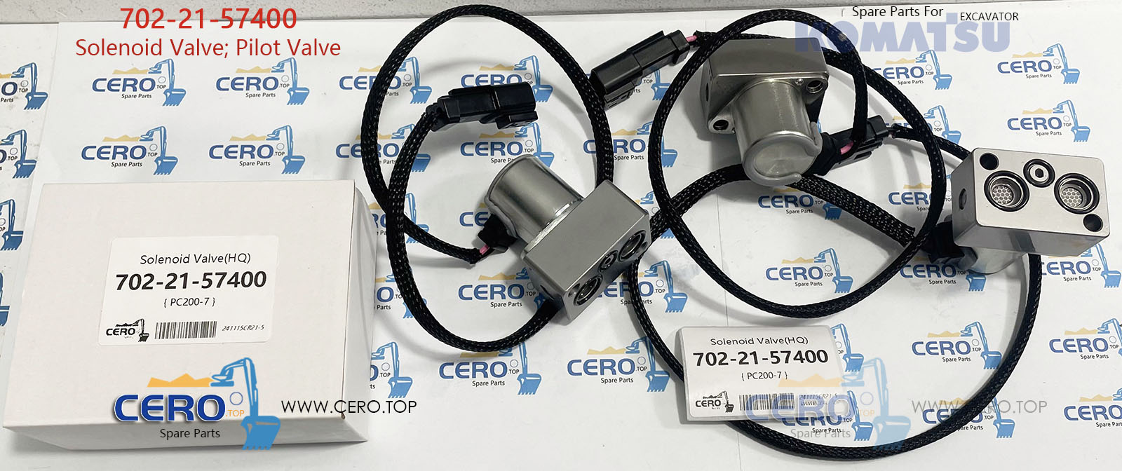 Solenoid Valve For Komatsu PC220-7, PC240-8 – Fits 702-21-57600, 702-21-55600
