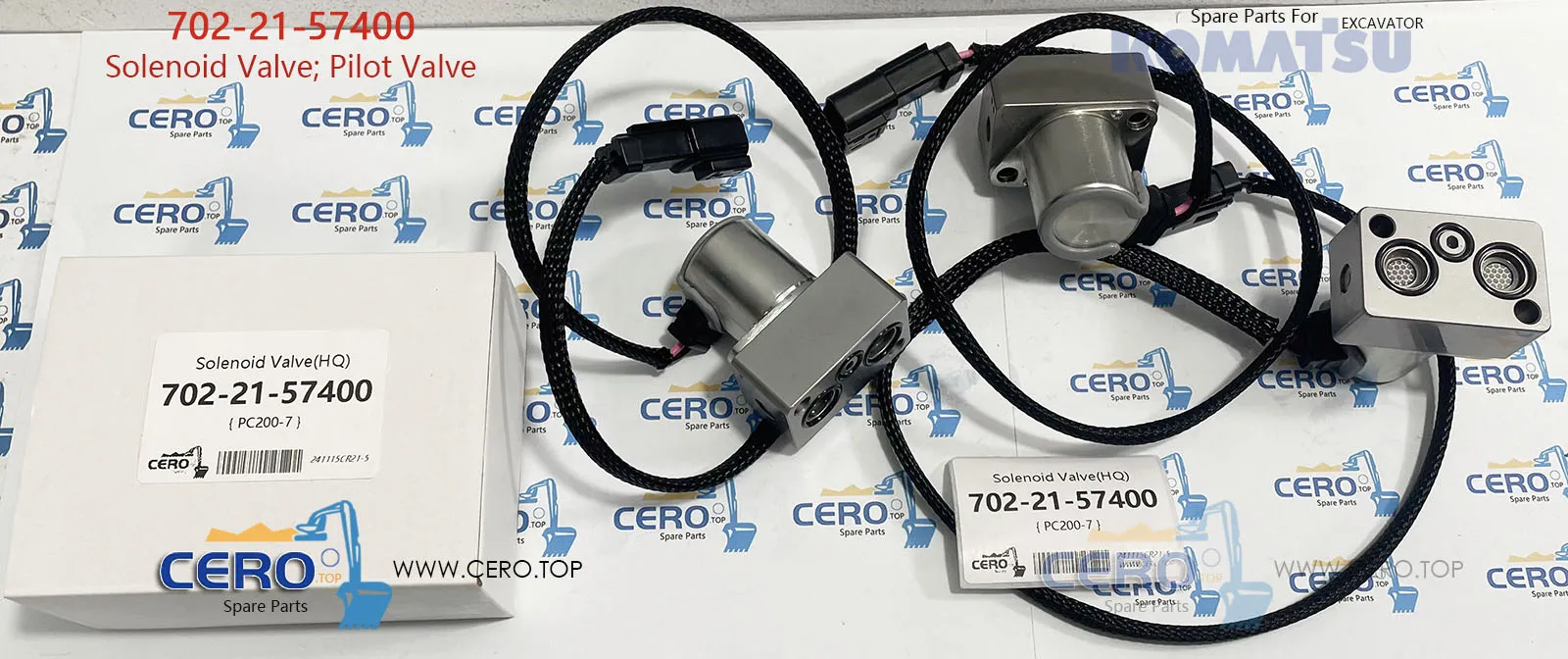 Solenoid Valve For Komatsu PC220-7, PC240-8 – Fits 702-21-57600, 702-21-55600