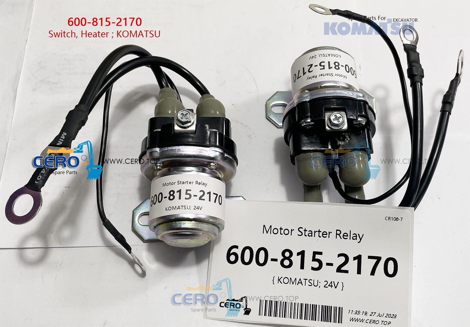 コマたろう出品　11/12 600-815-2170 开关6008152170 马达起动继电器600-81-52170 KOMATSU