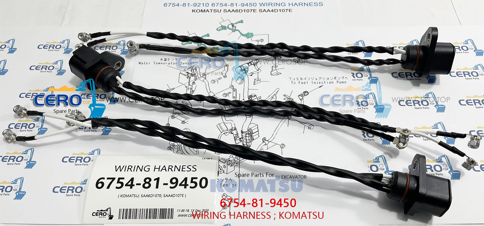 6754-81-9450 WIRING HARNESS 6754819450 KOMATSU 6754-81-9210