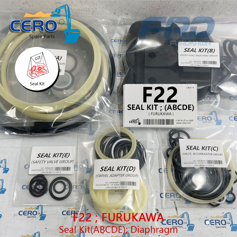 FURUKAWA F22 KENT KF22 FULL SEAL KIT ABCDE DIAPHRAGM F22-92021