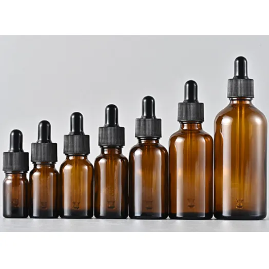 زجاجات قطارة زجاجية كهرمانية (5-100 مل)