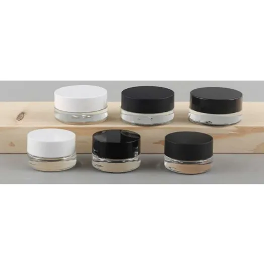 3 جم/5 جم برطمانات كريمية وزجاجات مستحضرات تجميل زجاجية مضغوطة