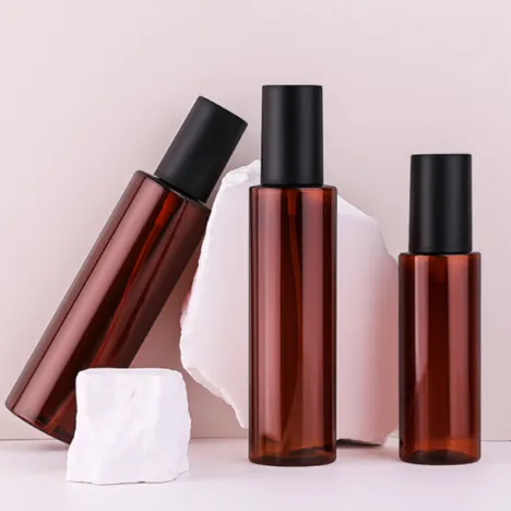 زجاجة رذاذ زجاجية فاخرة 100 مل وزجاجة غسول العنبر 200 مل