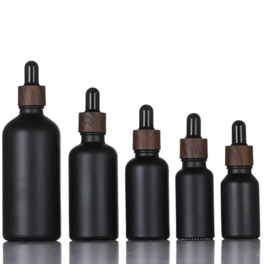 30 مل زجاجات قطارة زجاجية بلورية سوداء