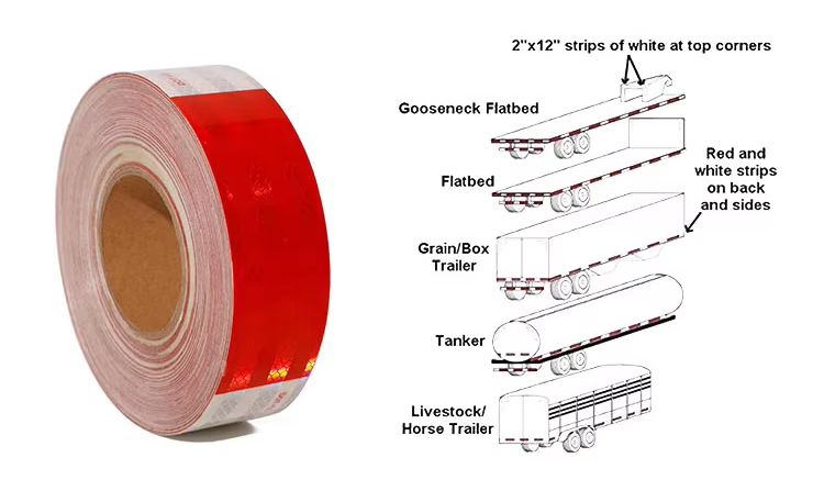 DOT-C2 Car Body Reflective Marking Stickers
