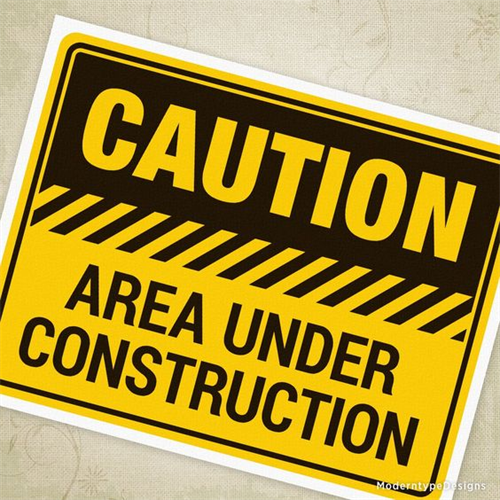 Construction site warning