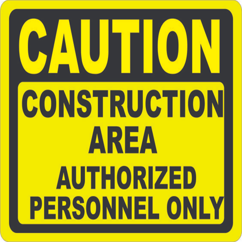 Construction site warning