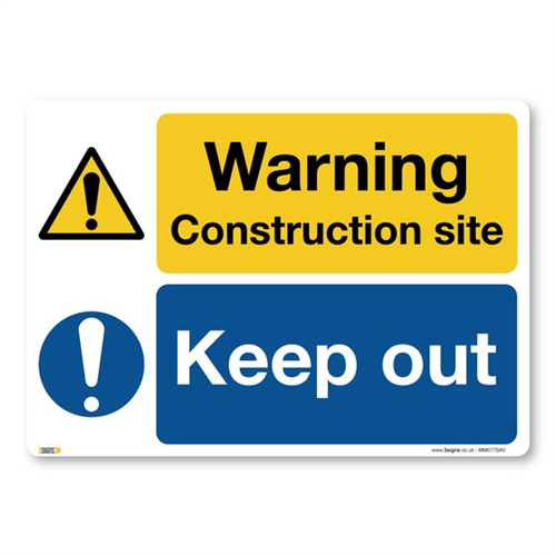 Construction site warning