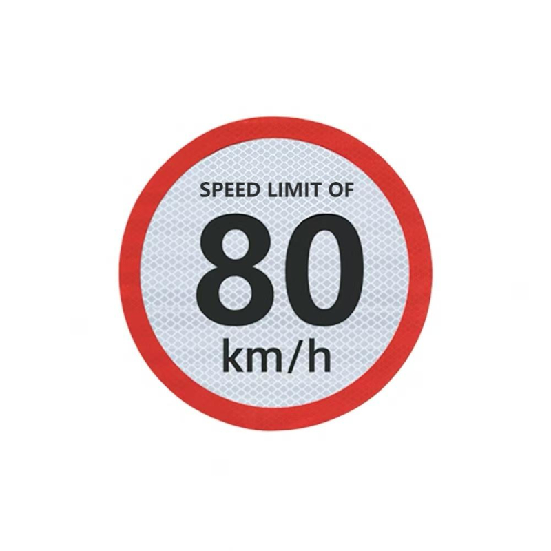 Segnale di limite massimo di velocità per autovetture di grandi dimensioni