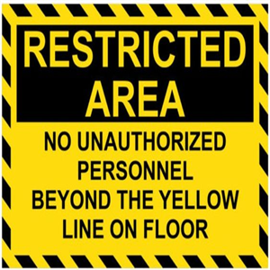 Warnings in public places