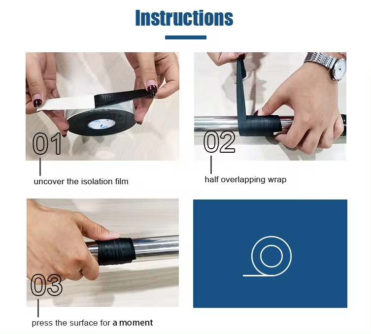 شريط مطاطي ذاتي الدمج منخفض الجهد