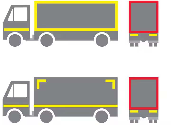 Reflektierende ECE-Karosseriemarkierungsaufkleber