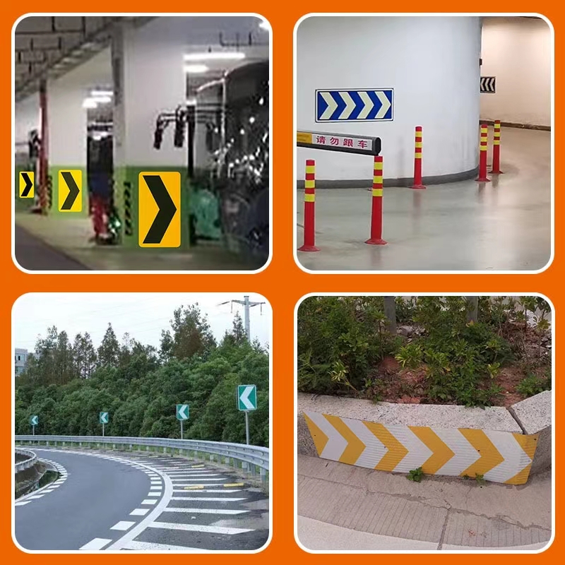 Segnaletica riflettente con guida lineare