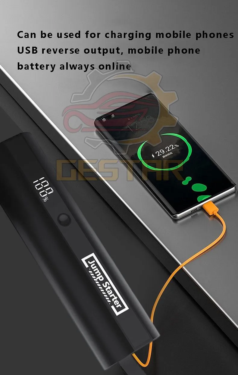 Многофункциональный портативный прыжок для зарядного устройства для автомобиля и аккумулятора