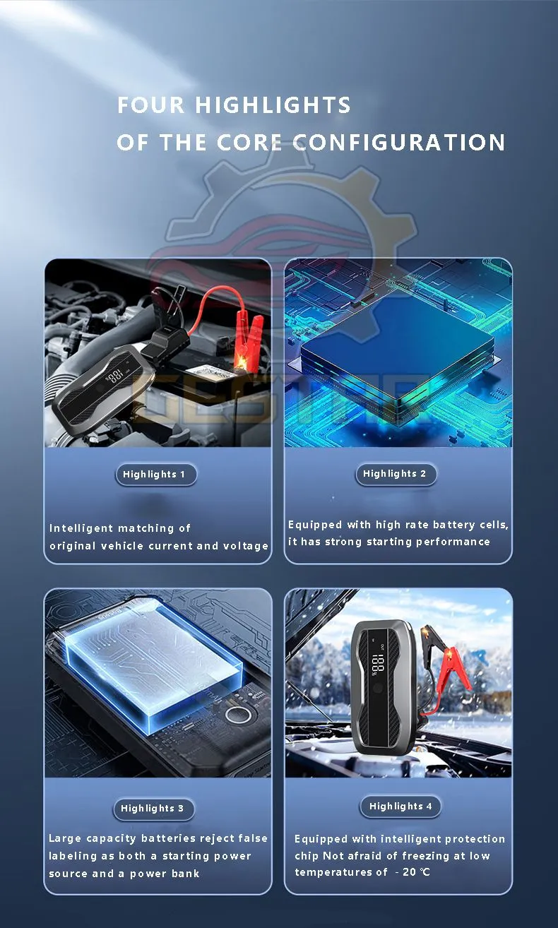 Multifunction portable jump starter for any kinds of vehicles