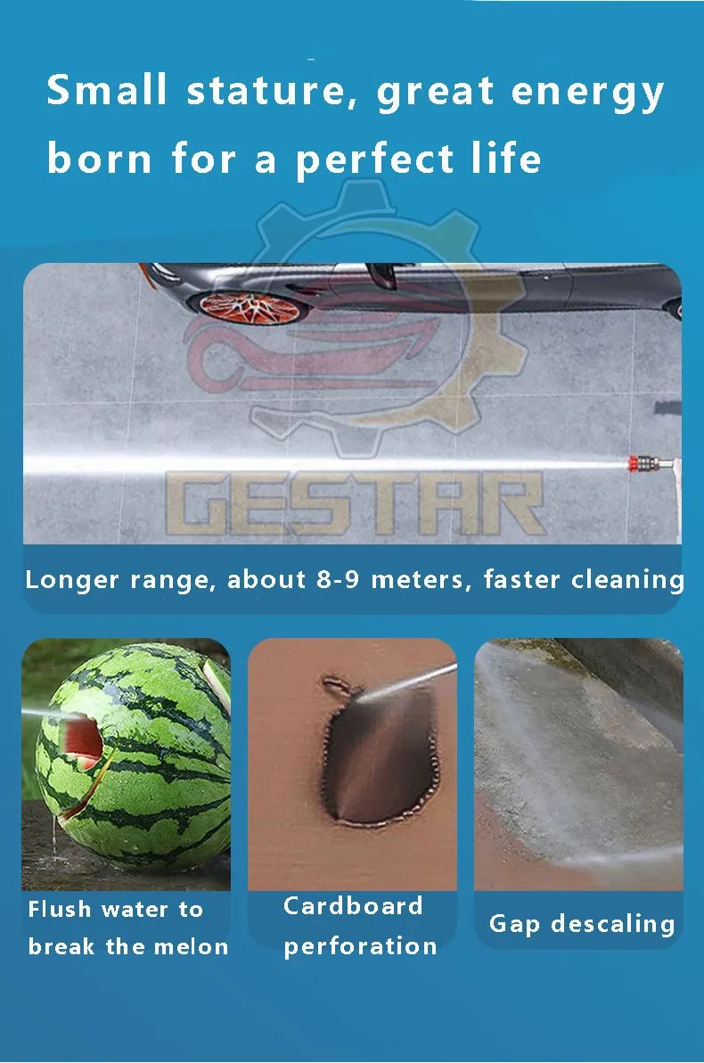 Arandela portátil de automóvil de batería de alta presión