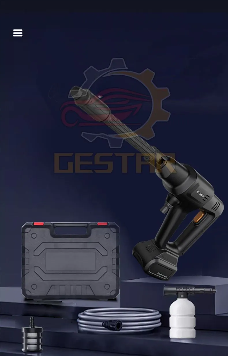 منظف سيارات محمولة بطارية ليثيوم ذات الضغط العالي منظف