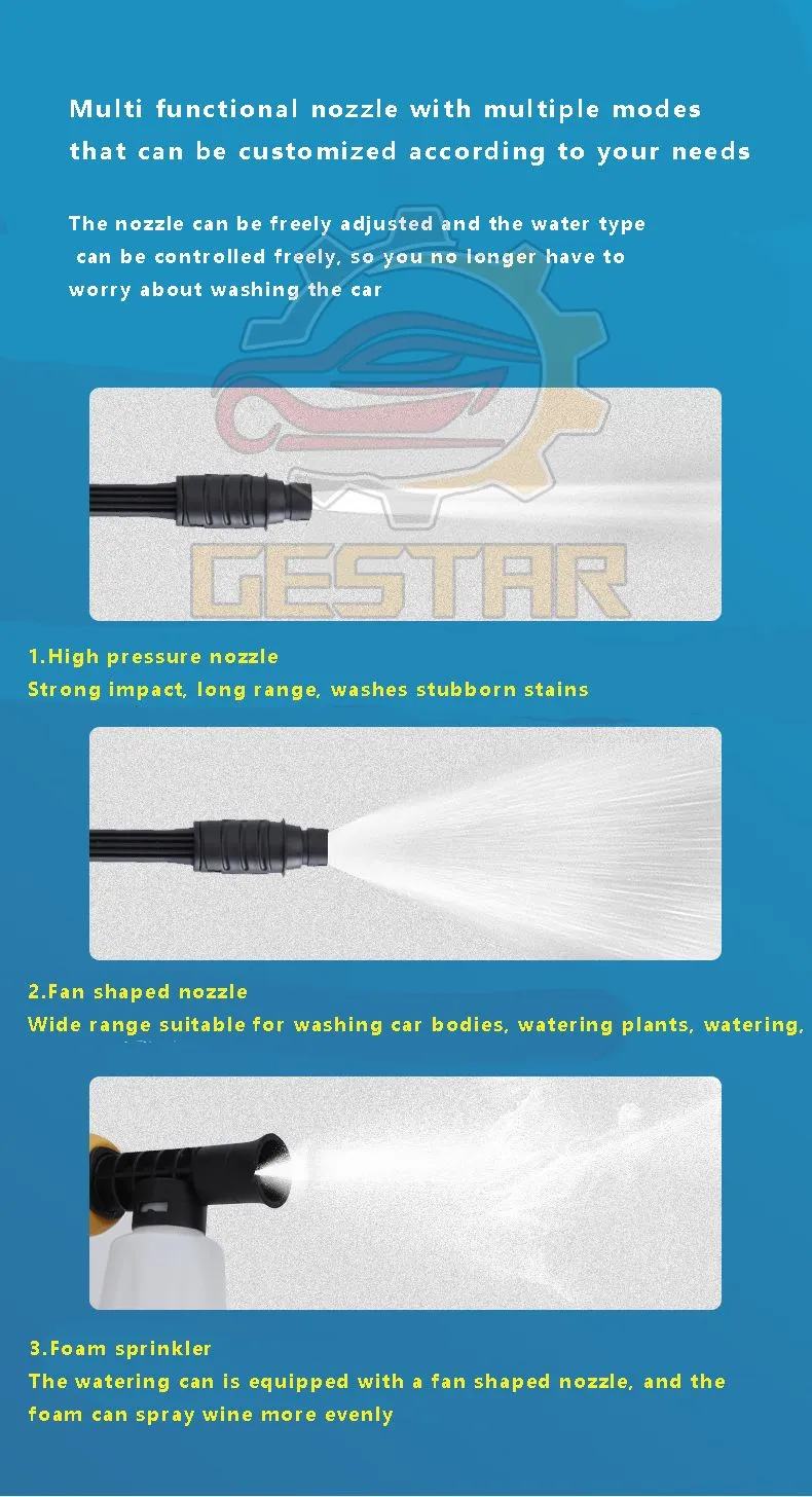 Arandela portátil de automóvil de batería de alta presión
