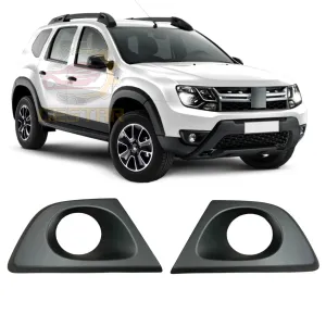 Renault DUSTER 2013-2019 Front Bumper Side Grille Fog Lamp Case Frame Matt Black OEM 261A23831R/263316044R
