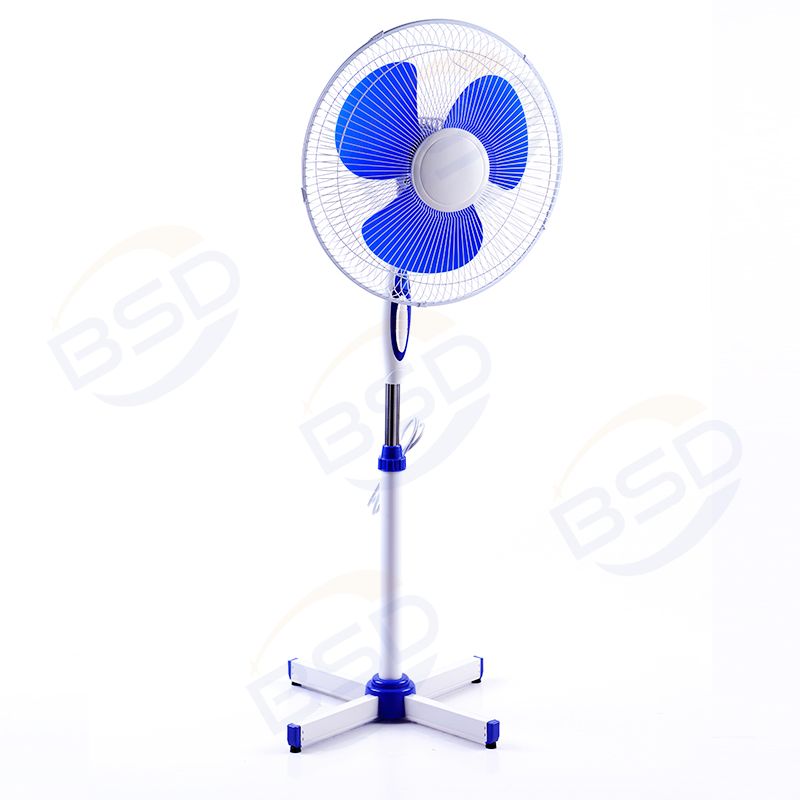 electric cross base stand fan，16 inch plastic fan