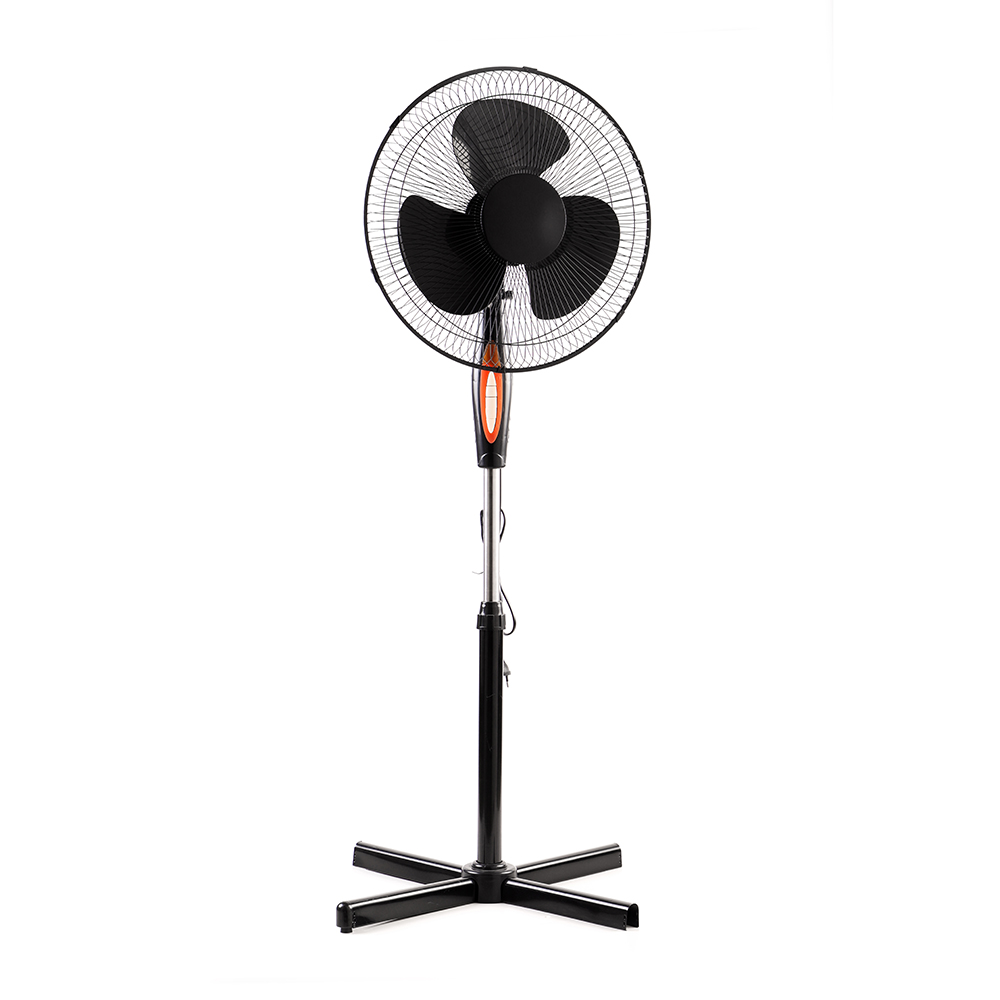 electric cross base stand fan，16 inch plastic fan