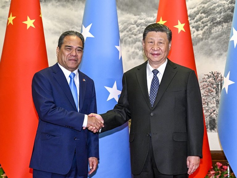 Xi says China to cooperate with Micronesia on infrastructure, climate change