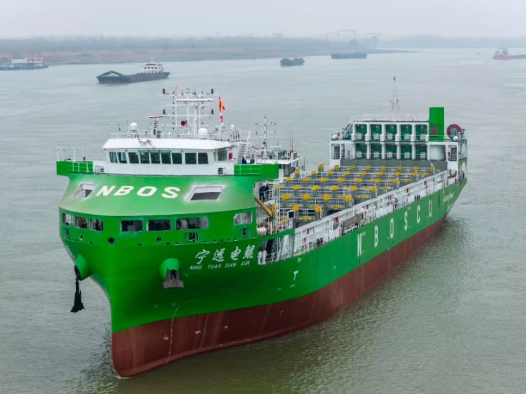 China Delivers World's Largest Pure Electric Smart Container Ship