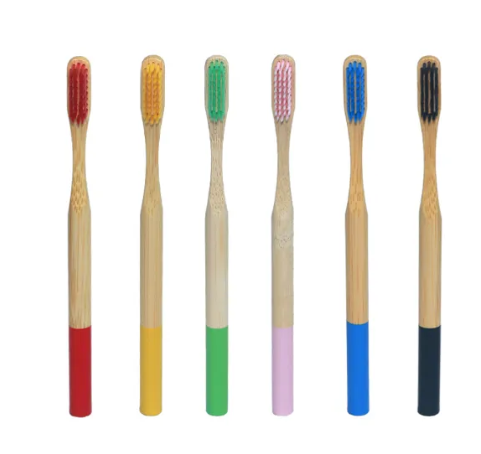 Round Stick Microfiber Bamboo Toothbrush