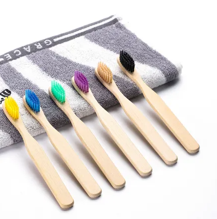 Kids Square Tail Bamboo Toothbrush