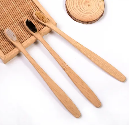 Mermaid Tail Flat Bamboo Toothbrush