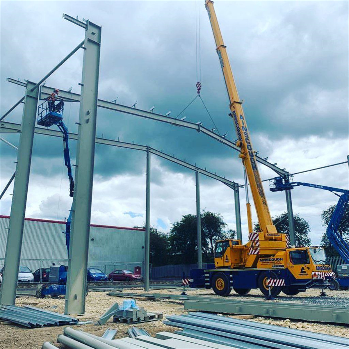 Modern Industrial Span Prefab Steel Structure Large Span Storage House Workshop Light Gym Office Building In Nigeria