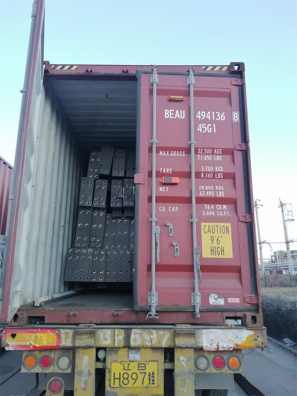 The PEB Steel Structure Building Materials Delivery to USA